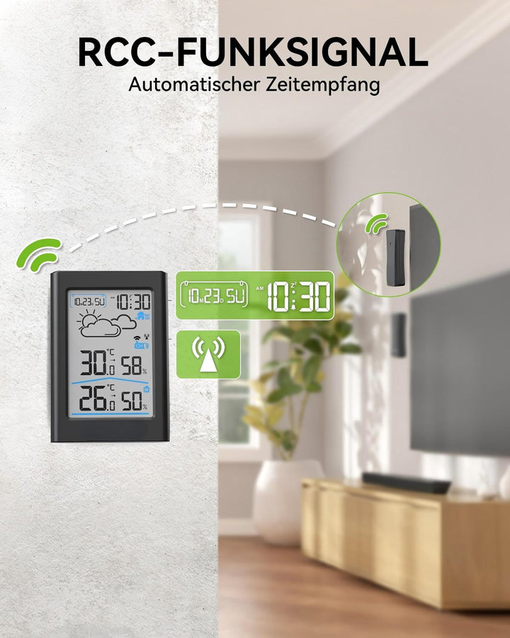 Spannende Funk Thermometer Mit Aussensensor Fotos